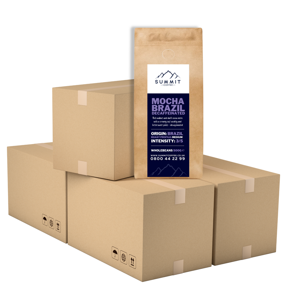 Summit Mocha Brazil Decaf 500G Coffee Beans *BULK BUY*